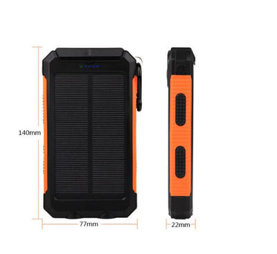 30000mAh Portable Dual LED Light Solar Power bank