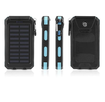 30000mAh Portable Dual LED Light Solar Power bank